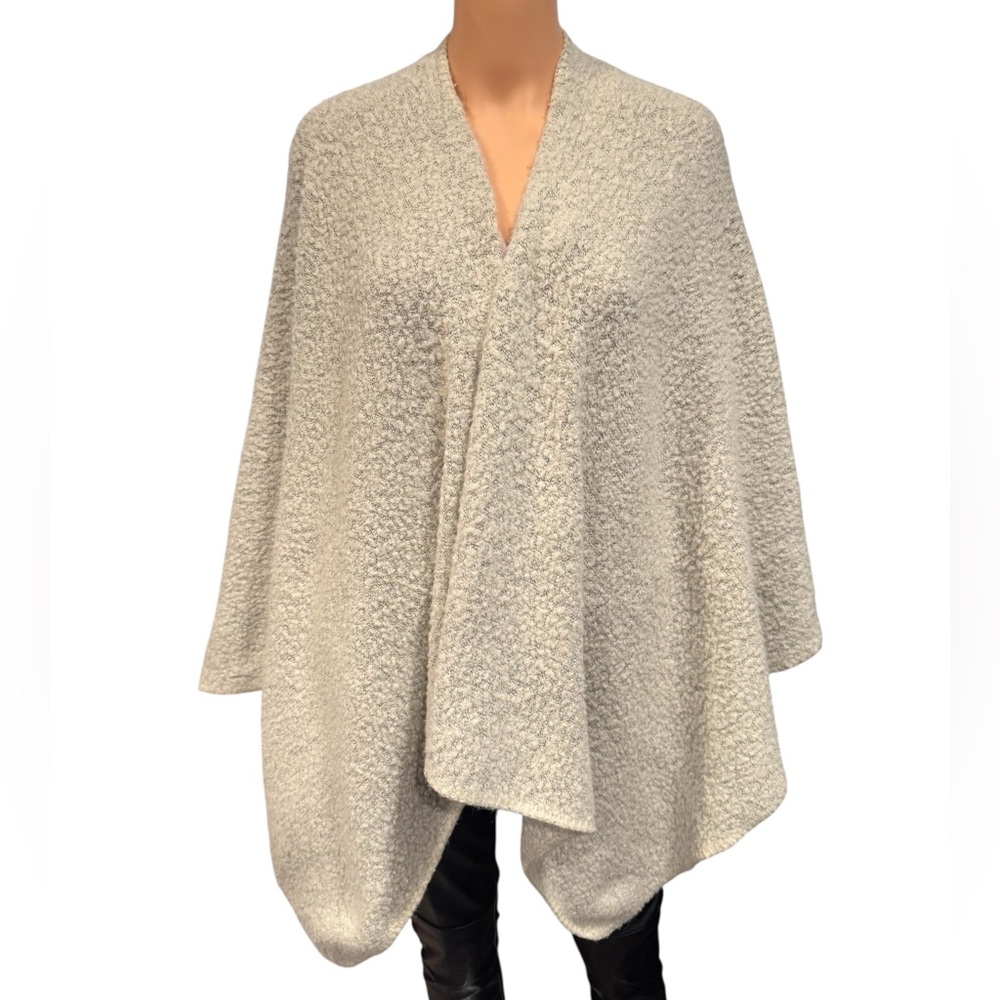 Soft Cozy Popcorn Knit Waterfall Open Shawl  Shrobe OS
